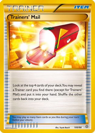 POKEMON TCG - Trainers' Mail (Secret) 100/98 XY  Ancient Origins - Secret Rare