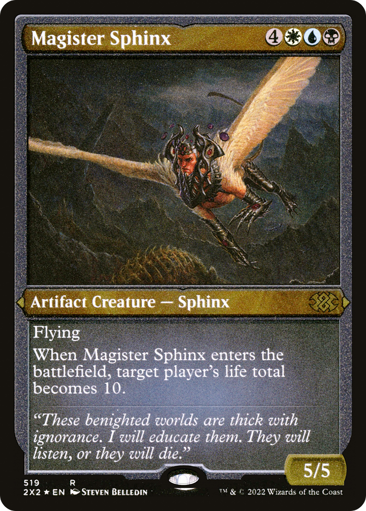 MAGIC: THE GATHERING  - Magister Sphinx (Foil Etched) (2X2-519) - Double Masters 2022 Foil