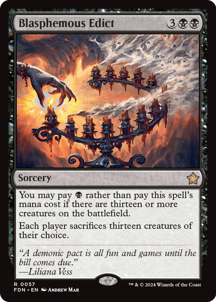 MAGIC: THE GATHERING  - Blasphemous Edict (FDN-057) - Foundations