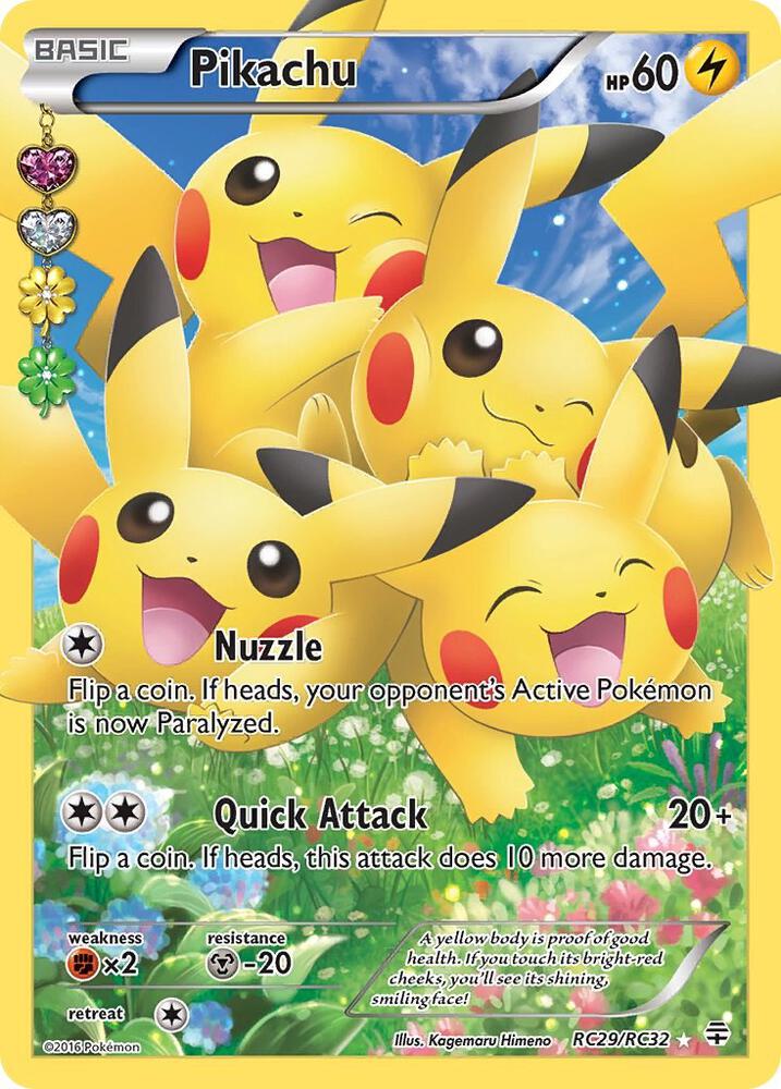 POKEMON TCG - PIKACHU RC29/RC32 RADIANT COLLECTION FULL ART (LP)
