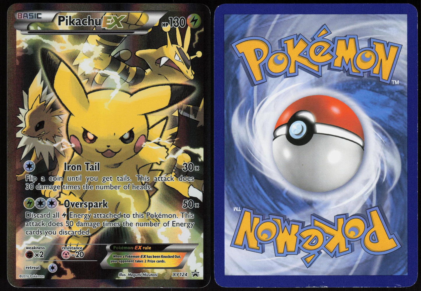 PIKACHU EX XY124 XY PROMO POKEMON PROMO HOLO HP