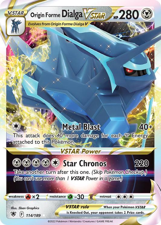 POKEMON TCG - Origin Forme Dialga VSTAR 114/189 SWSH10 Astral Radiance - Ultra Rare
