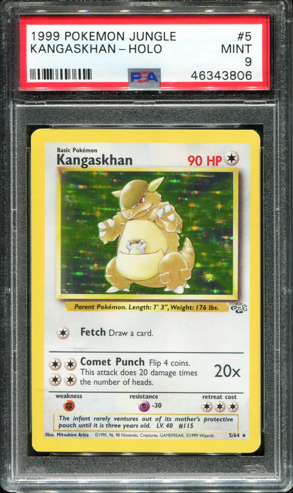 KANGASKHAN HOLO 5/64 PSA 9 JUNGLE POKEMON