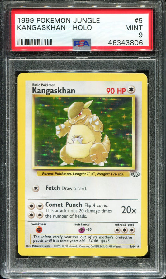 KANGASKHAN HOLO 5/64 PSA 9 JUNGLE POKEMON