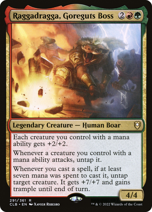 MAGIC: THE GATHERING  - Raggadragga, Goreguts Boss (CLB-291) - Commander Legends: Battle for Baldur's Gate