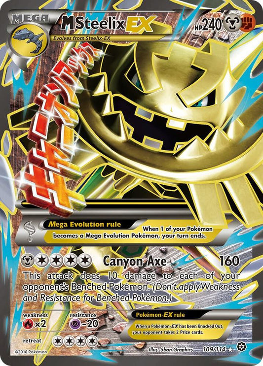 POKEMON TCG - M STEELIX EX 109/114 XY STEAM SIEGE FULL ART