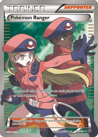 POKEMON TCG - Pokemon Ranger (Full Art) 113/114 XY  Steam Siege - Ultra Rare