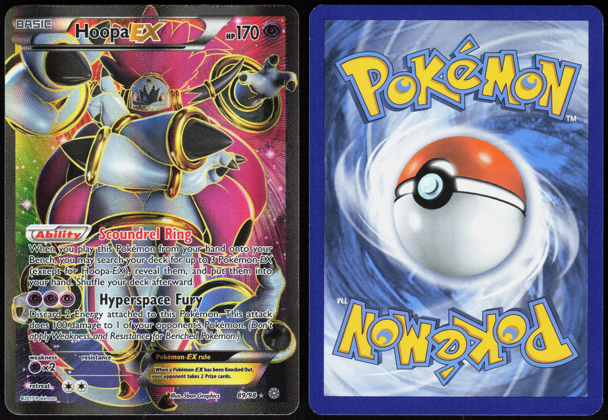 HOOPA EX 89/98 ANCIENT ORIGINS POKEMON ULTRA RARE HOLO NM