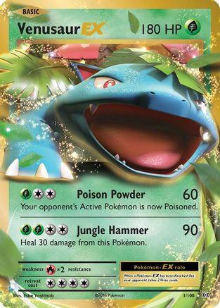 POKEMON TCG - Venusaur EX 001 XY  Evolutions - Ultra Rare
