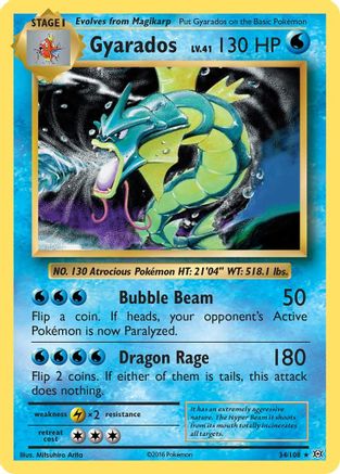 POKEMON TCG - Gyarados 034 XY  Evolutions - Holo Rare