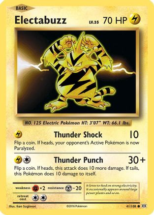POKEMON TCG - Electabuzz 041 XY  Evolutions - Common