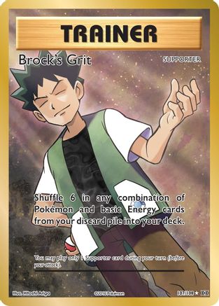 POKEMON TCG - Brock's Grit (Full Art) 107/108 XY  Evolutions - Ultra Rare