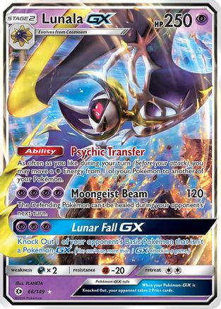 POKEMON TCG - Lunala GX 066/149 SM Base Set - Ultra Rare
