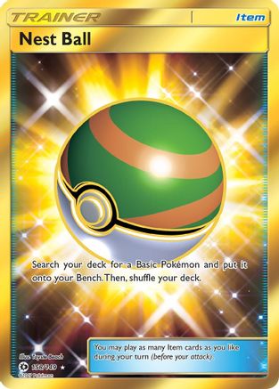 POKEMON TCG - Nest Ball (Secret) 158/149 SM Base Set - Secret Rare