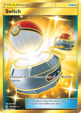 POKEMON TCG - Switch (Secret) 160/149 SM Base Set - Secret Rare