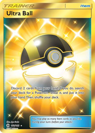 POKEMON TCG - Ultra Ball (Secret) 161/149 SM Base Set - Secret Rare