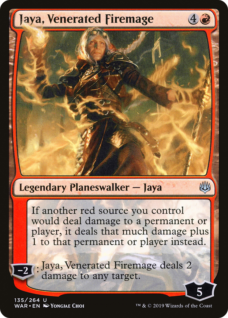 MAGIC: THE GATHERING  - Jaya, Venerated Firemage (WAR-135) - War of the Spark