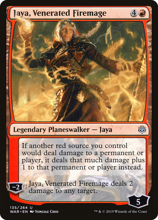 MAGIC: THE GATHERING  - Jaya, Venerated Firemage (WAR-135) - War of the Spark Foil