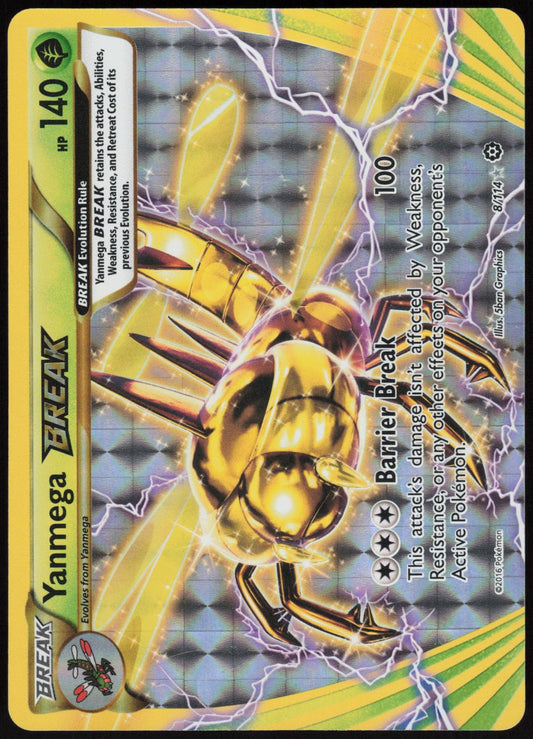 YANMEGA BREAK 8/114 STEAM SIEGE POKEMON BREAK RARE HOLO LP