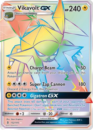 POKEMON TCG - Vikavolt GX (Secret) 152 SM  Guardians Rising - Secret Rare