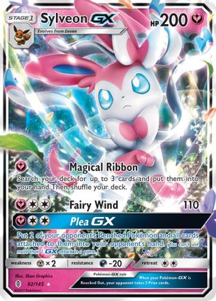 POKEMON TCG - Sylveon GX 092 SM  Guardians Rising - Ultra Rare
