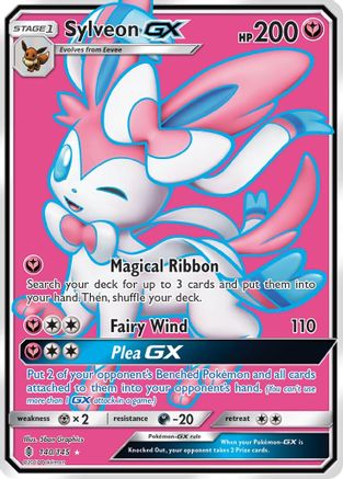 POKEMON TCG - Sylveon GX (Full Art) 140 SM  Guardians Rising - Ultra Rare