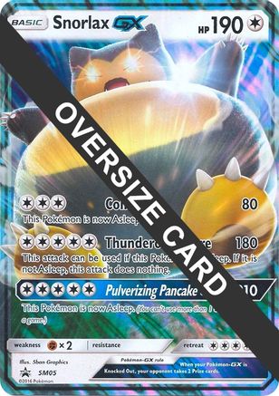 POKEMON TCG - Snorlax GX - SM05 Jumbo Cards - Promo