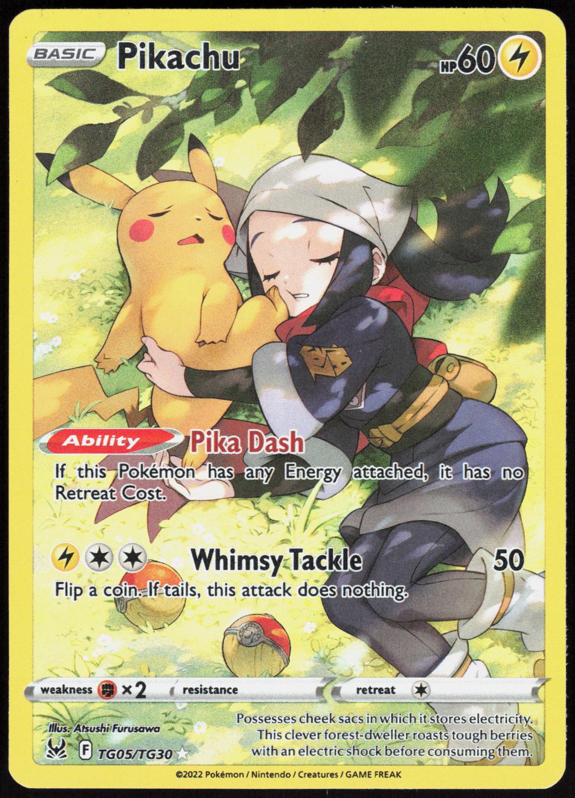 PIKACHU TG05/TG30 LOST ORIGIN TRAINER GALLERY POKEMON HOLO LP