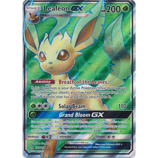 POKEMON TCG - LEAFEON GX 139/156 ULTRA PRISM FULL ART