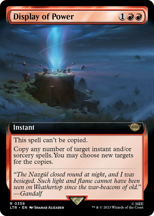 MAGIC: THE GATHERING  - Display of Power (Extended Art) (LTR-358) - The Lord of the Rings: Tales of Middle-earth: (Extended Art)