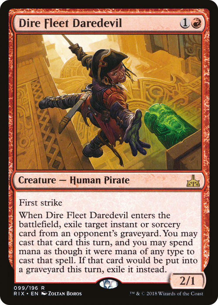 MAGIC: THE GATHERING  - Dire Fleet Daredevil (RIX-099) - Rivals of Ixalan Foil