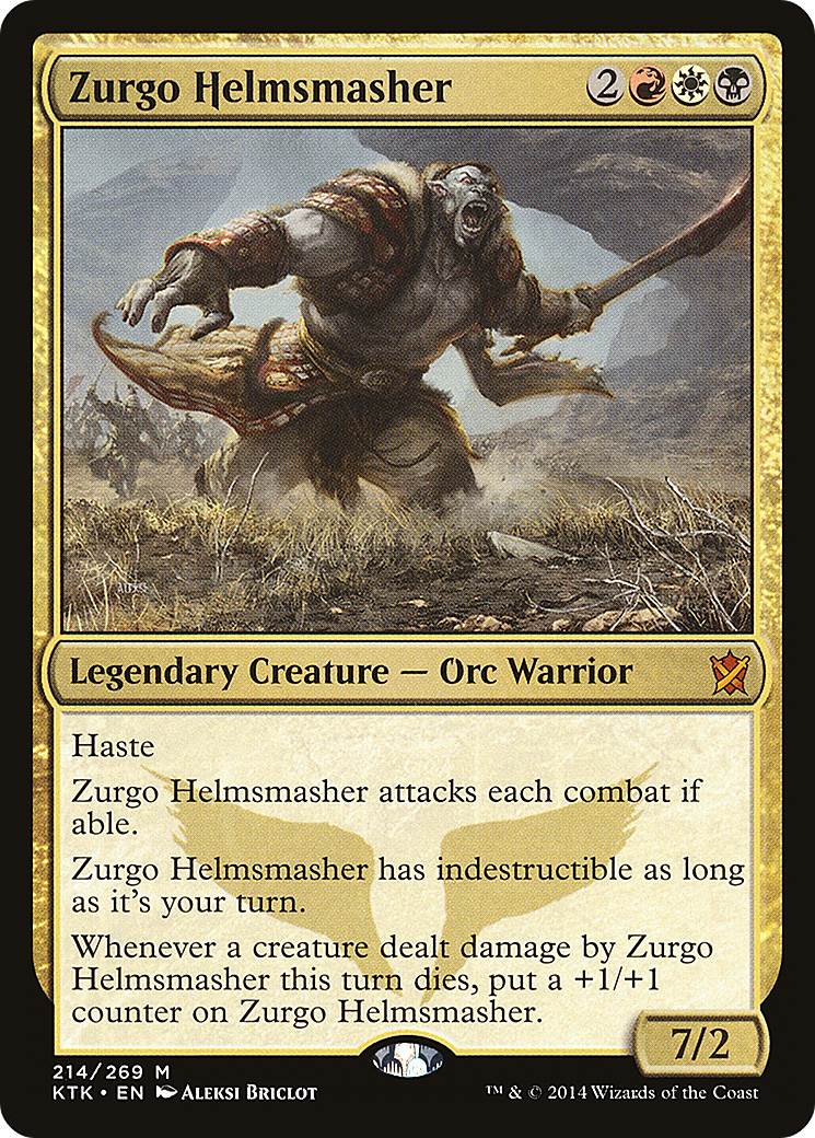 MAGIC: THE GATHERING  - Zurgo Helmsmasher (KTK-214) - Khans of Tarkir