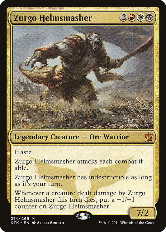 MAGIC: THE GATHERING  - Zurgo Helmsmasher (KTK-214) - Khans of Tarkir