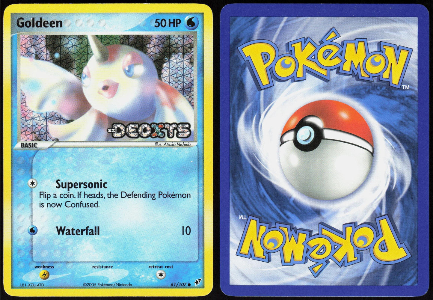 GOLDEEN 61/107 DEOXYS POKEMON COMMON REVERSE HOLO LP