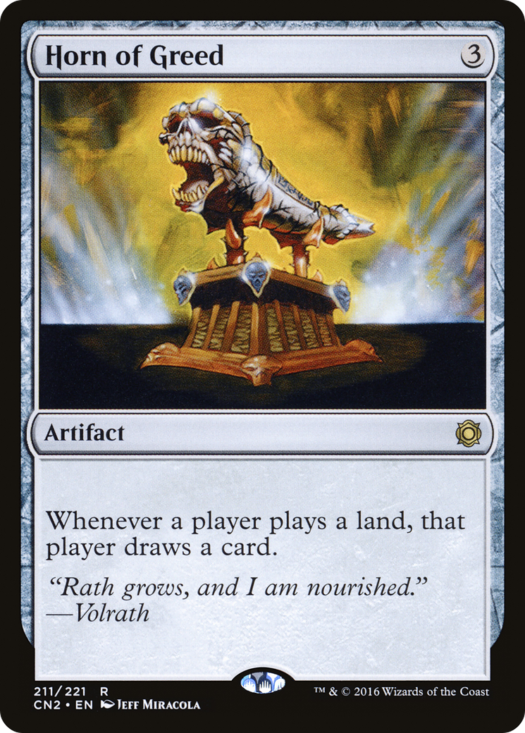 MAGIC: THE GATHERING  - Horn of Greed (CN2-211) - Conspiracy: Take the Crown Foil