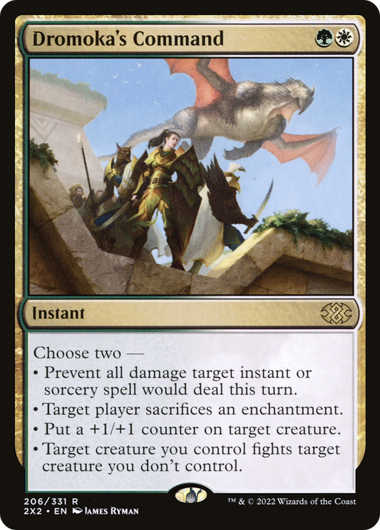 MAGIC: THE GATHERING  - Dromoka's Command (2X2-206) - Double Masters 2022 Foil