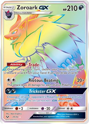 POKEMON TCG - Zoroark GX (Secret) 077 Shining Legends - Secret Rare