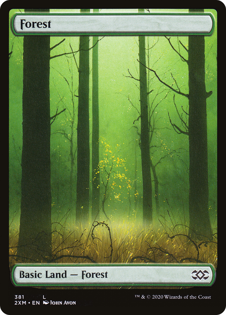 MAGIC: THE GATHERING  - Forest (381) (2XM-381) - Double Masters Foil