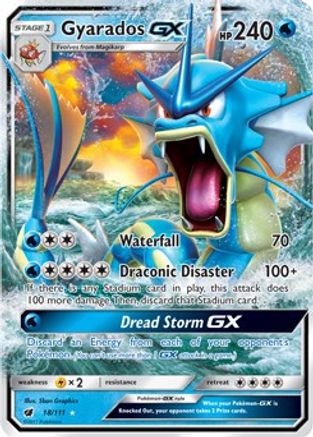 POKEMON TCG - Gyarados GX 018/111 SM  Crimson Invasion - Ultra Rare