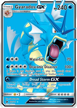 POKEMON TCG - Gyarados GX (Full Art) SM  Crimson Invasion - Ultra Rare