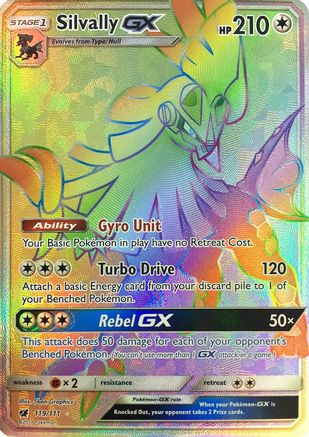 POKEMON TCG - Silvally GX (Secret) 119 SM  Crimson Invasion - Secret Rare
