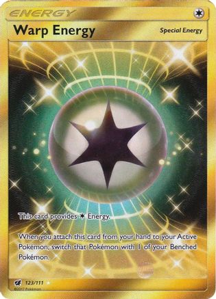 POKEMON TCG - Warp Energy (Secret) 123 SM  Crimson Invasion - Secret Rare