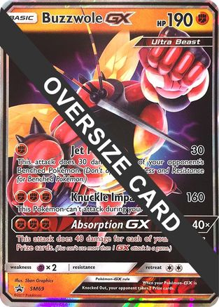 POKEMON TCG - Buzzwole GX - SM69 (SM Black Star Promos) Jumbo Cards - Promo