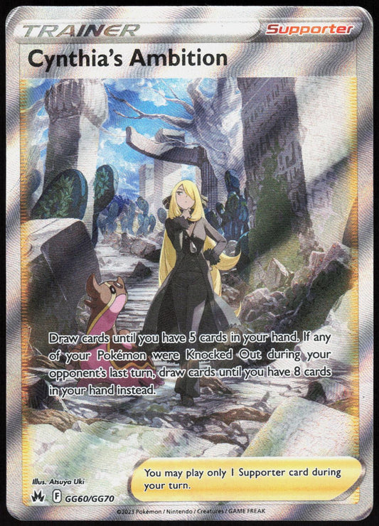 CYNTHIA'S AMBITION GG60/GG70 CROWN ZENITH GALARIAN GALLERY POKEMON HOLO HP