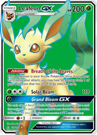 POKEMON TCG - Leafeon GX (Full Art) SM  Ultra Prism - Ultra Rare