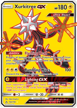 POKEMON TCG - Xurkitree GX (Full Art) SM  Ultra Prism - Ultra Rare