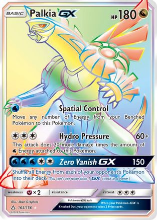 POKEMON TCG - Palkia GX (Secret Rare) 165 SM  Ultra Prism - Secret Rare