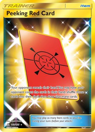 POKEMON TCG - Peeking Red Card (Secret Rare) 169 SM  Ultra Prism - Secret Rare