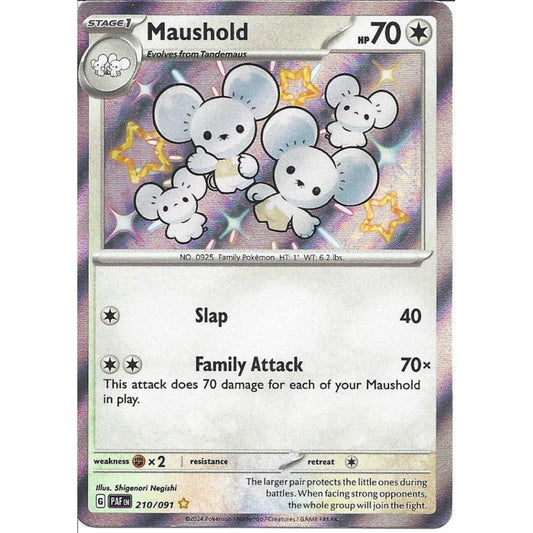 POKEMON TCG - MAUSHOLD 210/091 PALDEAN FATES BABY SHINY