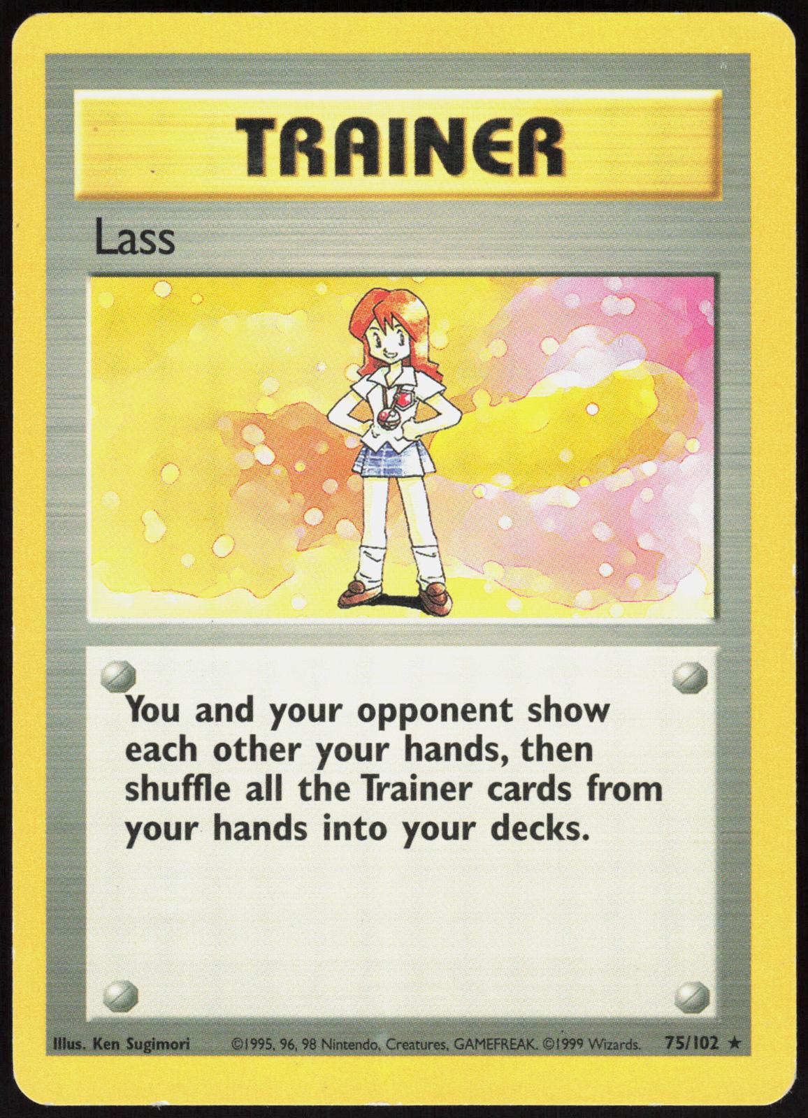 LASS 75/102 BASE SET UNLIMITED POKEMON RARE HP